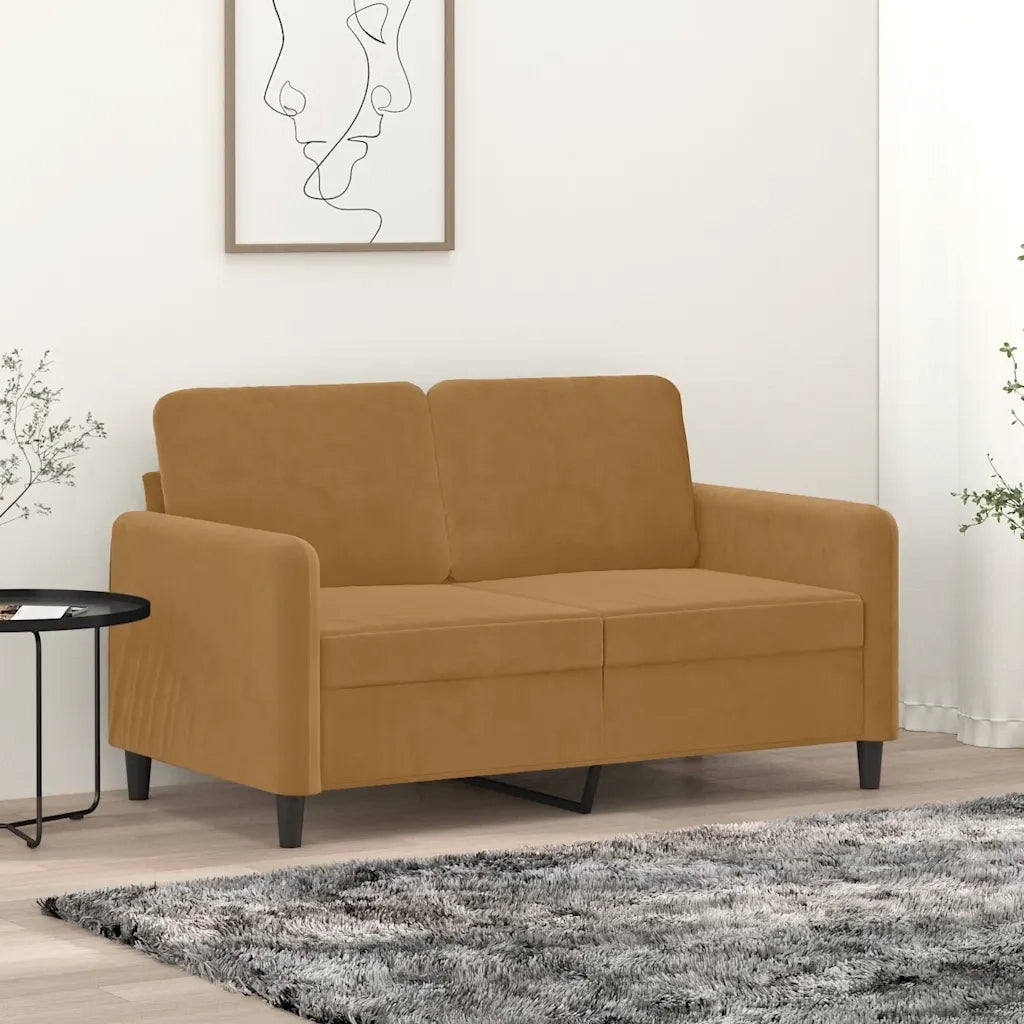 Divano a 2 Posti-Sofa 2 Posti marrone 120 cm in Velluto 677203