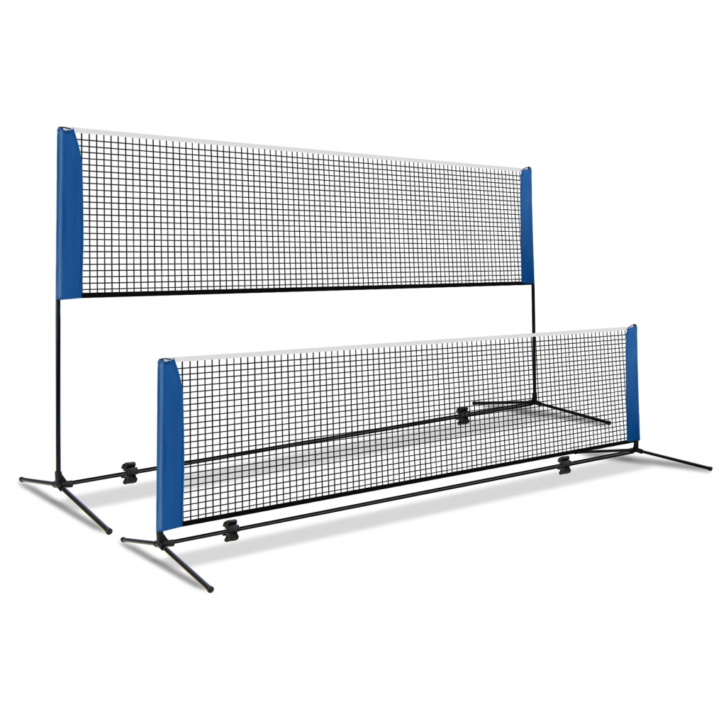 Set racchette badminton 510 cm con rete multi-sport, Rete regolabile per pickleball tennis con accessori e borsa Blu