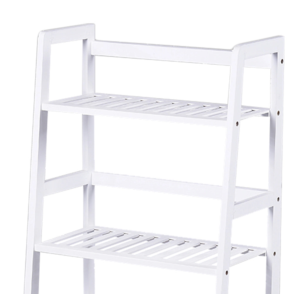 Libreria Scaffale Multiuso in Legno di Bambu 4 Ripiani 116x48x32cm Casa Ufficio