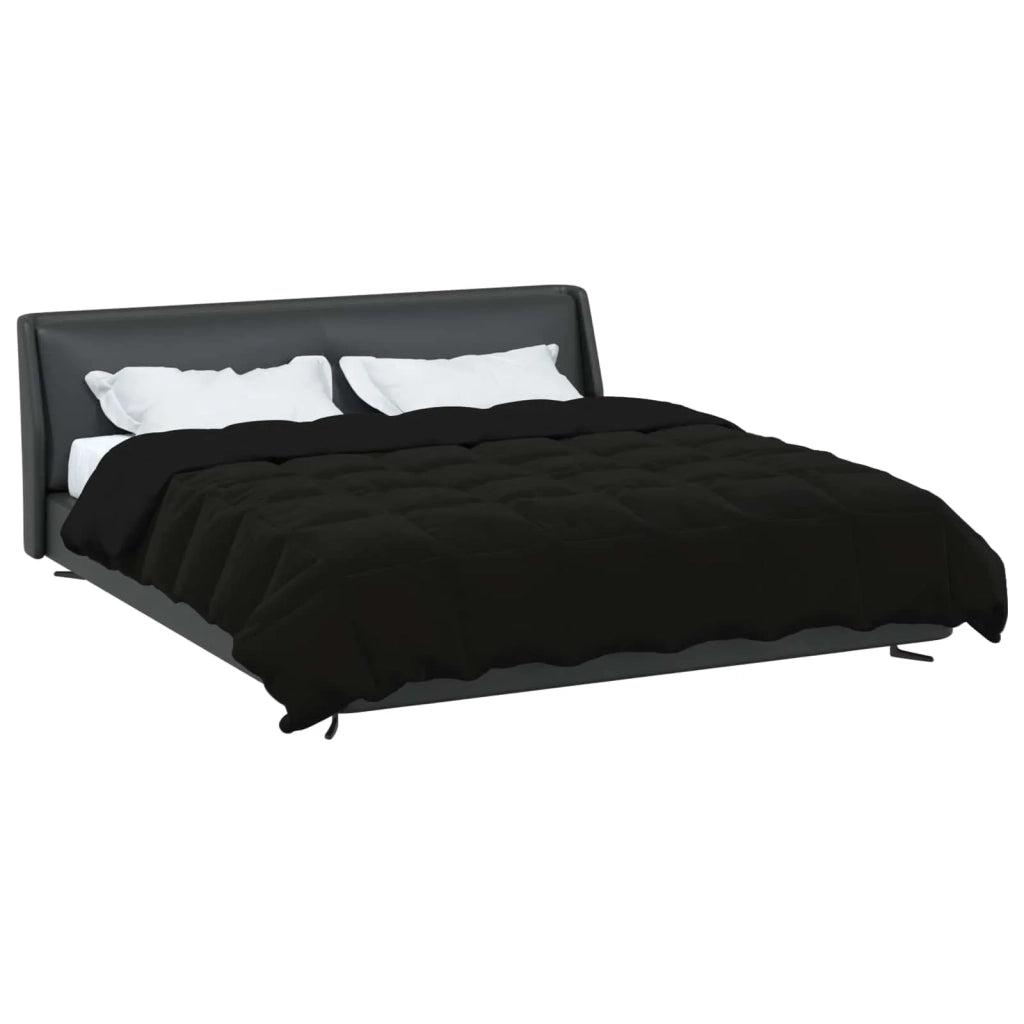 Duvet Invernale Trapuntato Nero 200 x 200 cm Microfibra 42026100