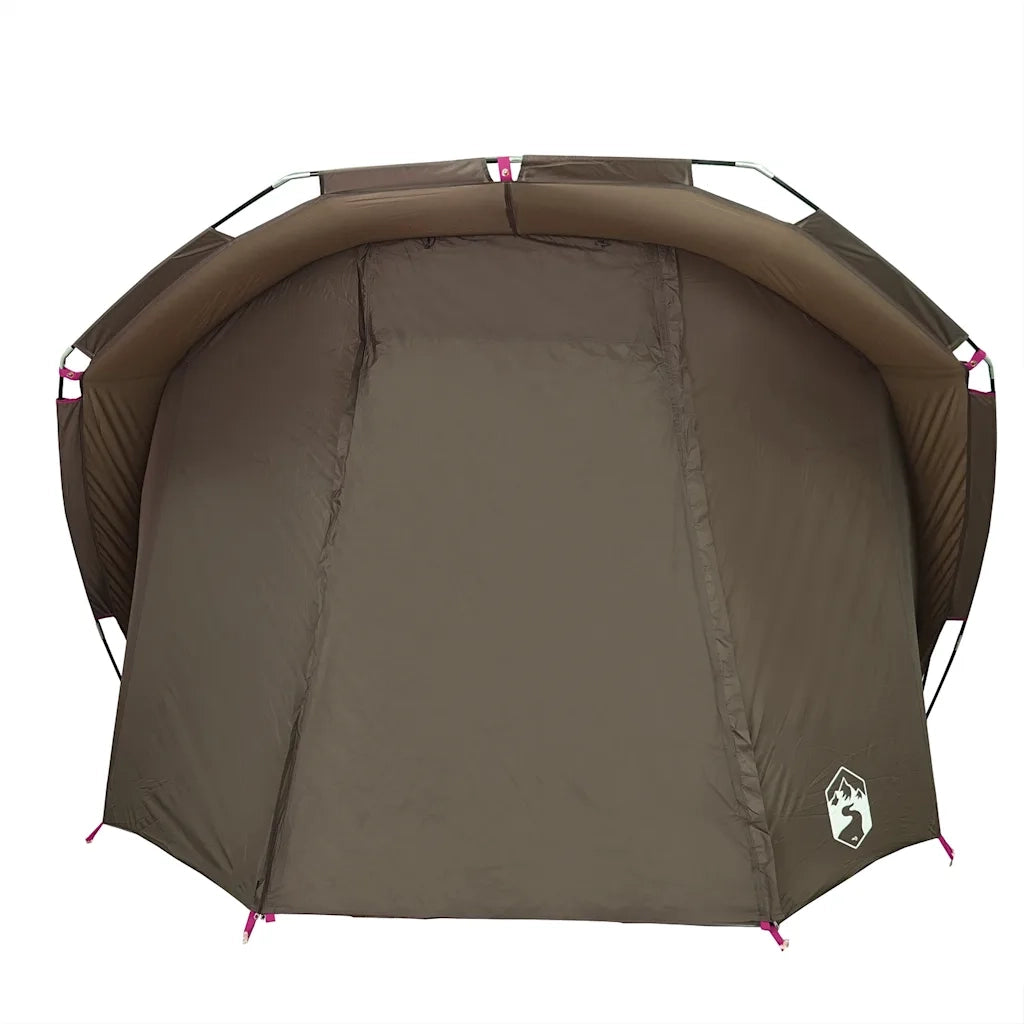 Tenda da Pesca per 4 Persone Marrone Impermeabile