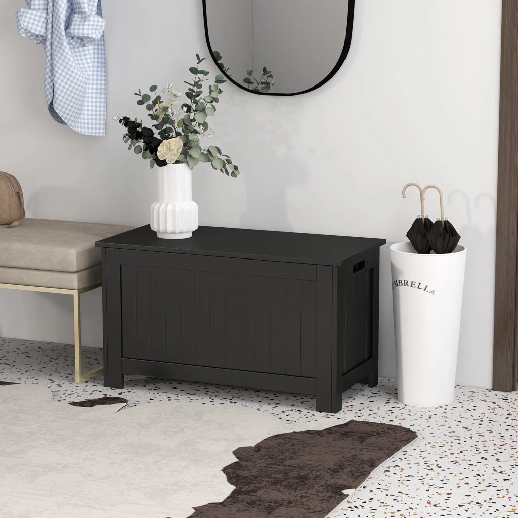 Baulo di Stoccaggio con Coperchio ¨C zephmum ¨C 81x40x46 cm Nero