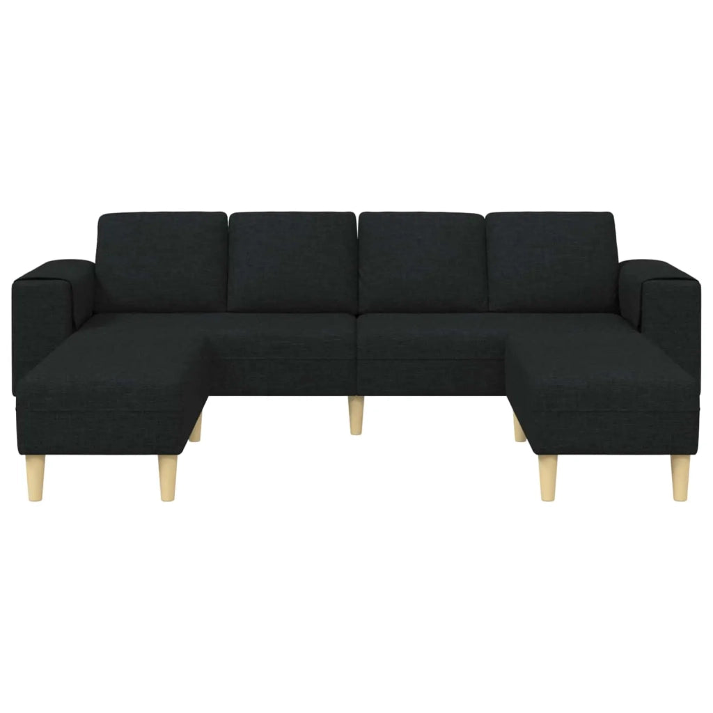 Divano per Soggiorno 3 pcs Nero Poliestere 3335114