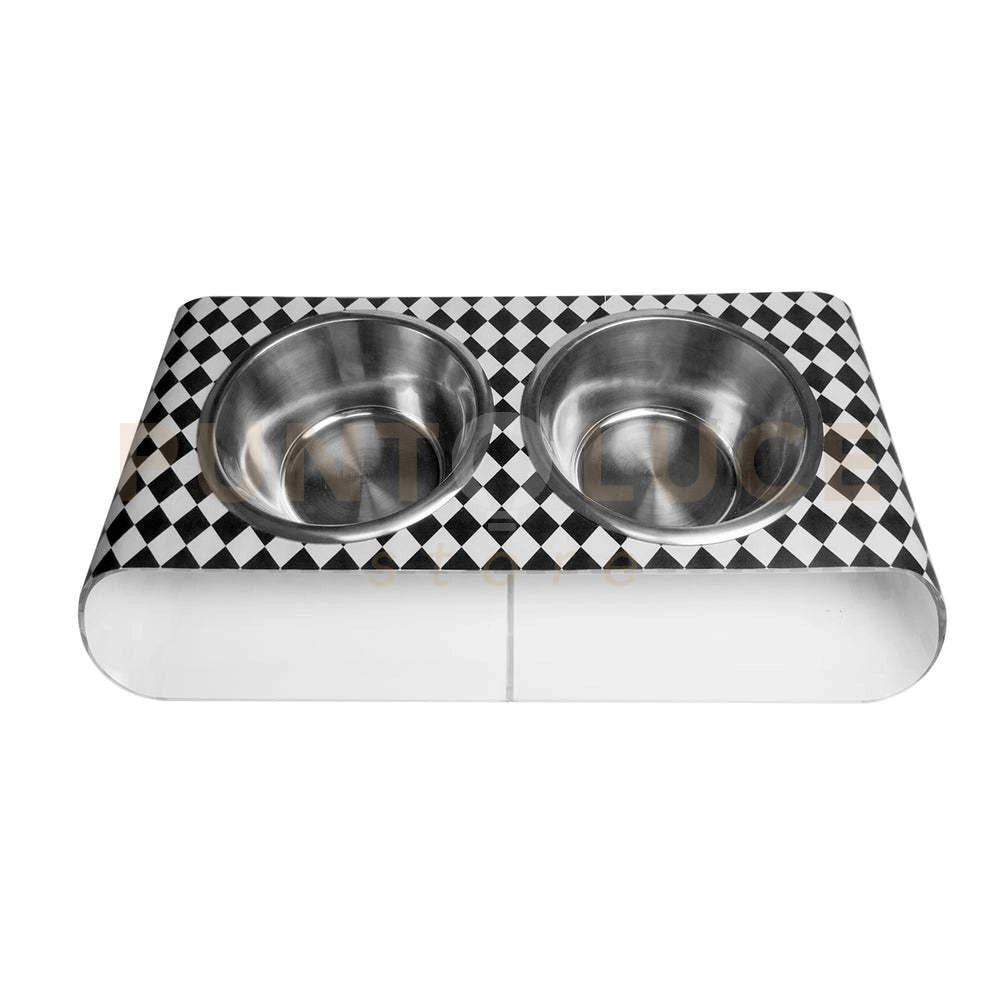 PORTACIOTOLE DOPPIO GRANDE PET BIANCO E NERO