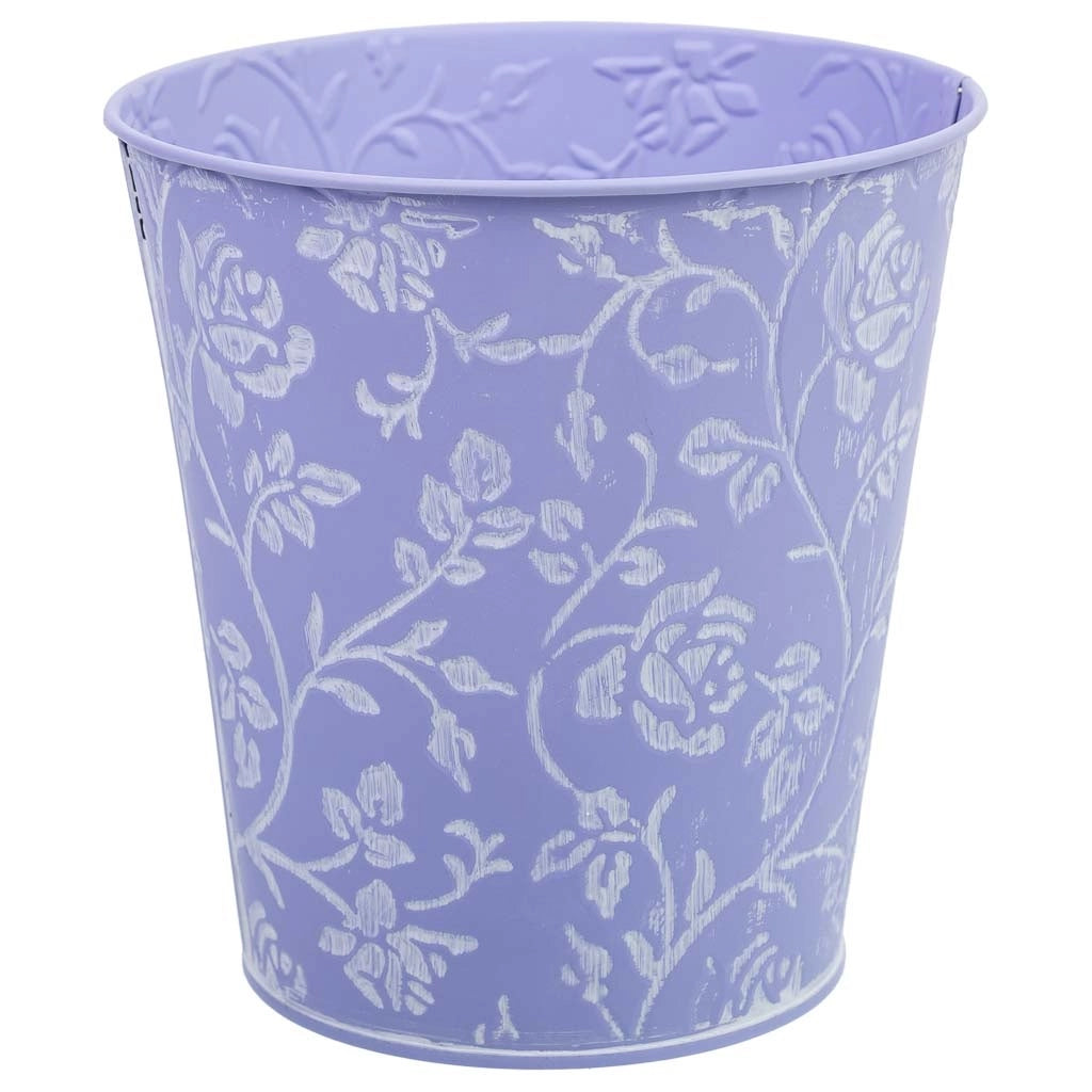 Cubo in metallo viola D14x14,5h cm B10