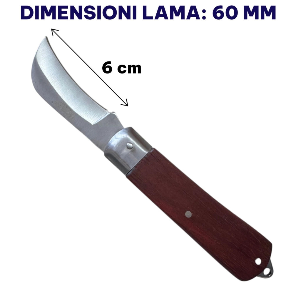 Coltello da Innesto a Roncola Lama Curva 6cm per Potatura e Giardinaggio 313002