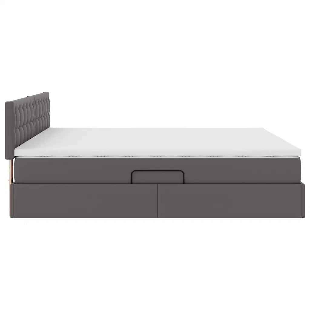 Letto con contenitore e materasso Grigio 160 x 200 cm 3370403