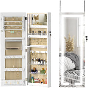 Specchio Armadio da Parete con Luci LED e Serratura ¨C Minimal ¨C Bianco
