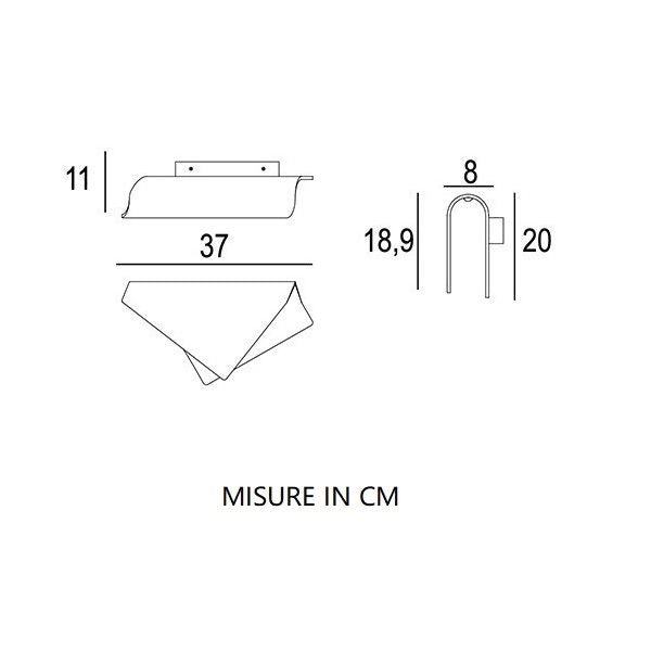 APPLIQUE DA PARETE BIANCO BASIC LED 20W CCT 3000K/4000K 1532LM FOLIUM PROMOLUCE