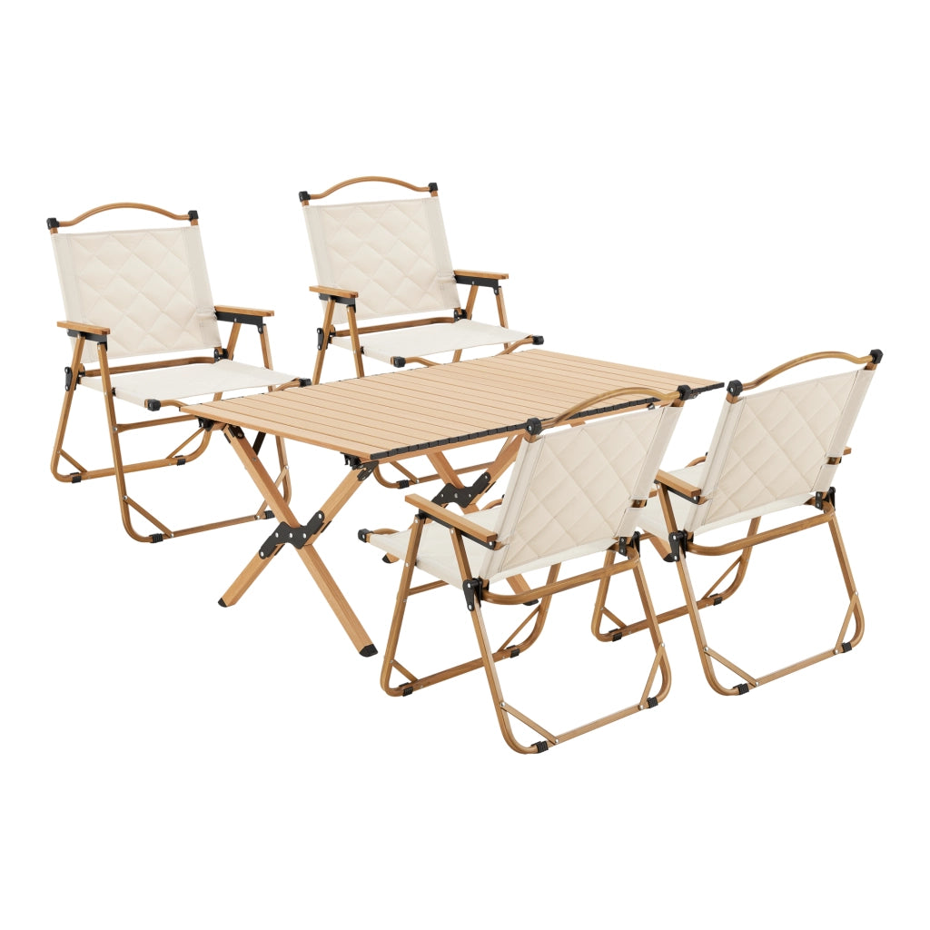 Set Mobili da Giardino Botrugno Pieghevole - Beige casa.pro