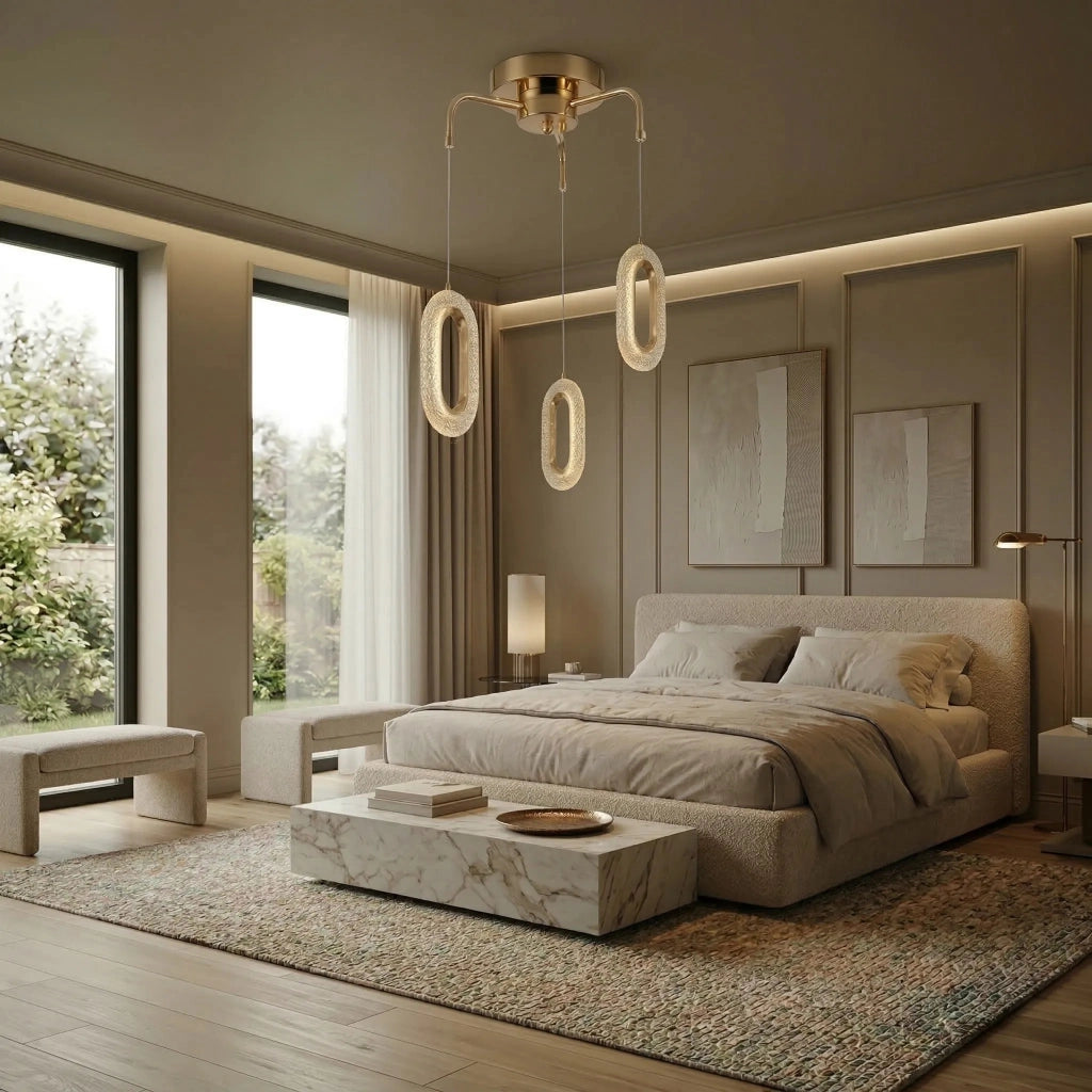 Lampada Led A Sospensione Da Soffitto G173-3cp Gold