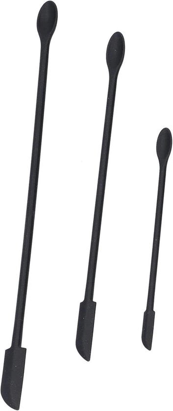 Set di spatole in silicone per cucina - 3 pezzi in nero - Food Grade