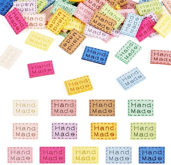 Etichette in Pelle di Suède - Manuali - 65 Pezzi - Per Abbigliamento/Relievo - Accessori DIY - Per Cucire/Tessere