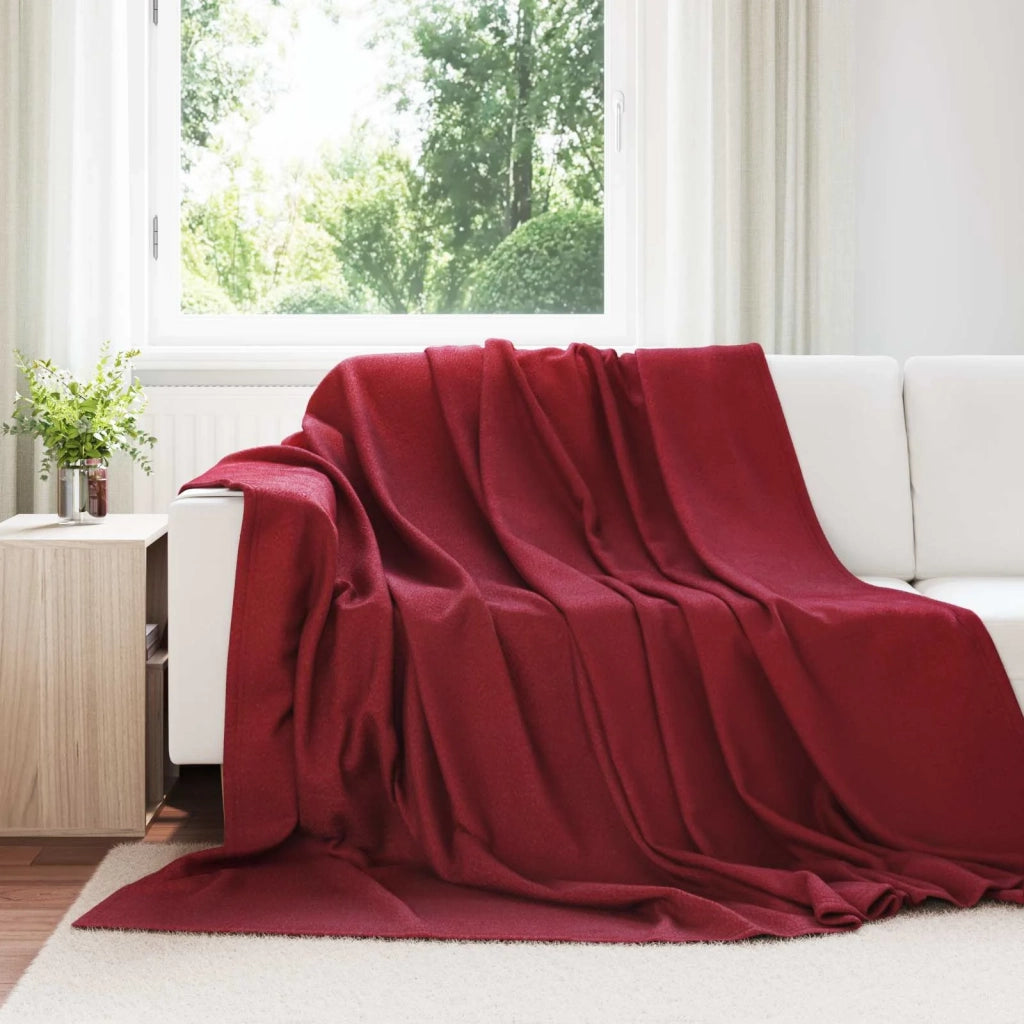 Coperta Rosso Bordeaux 270 x 240 cm Panno 42017032