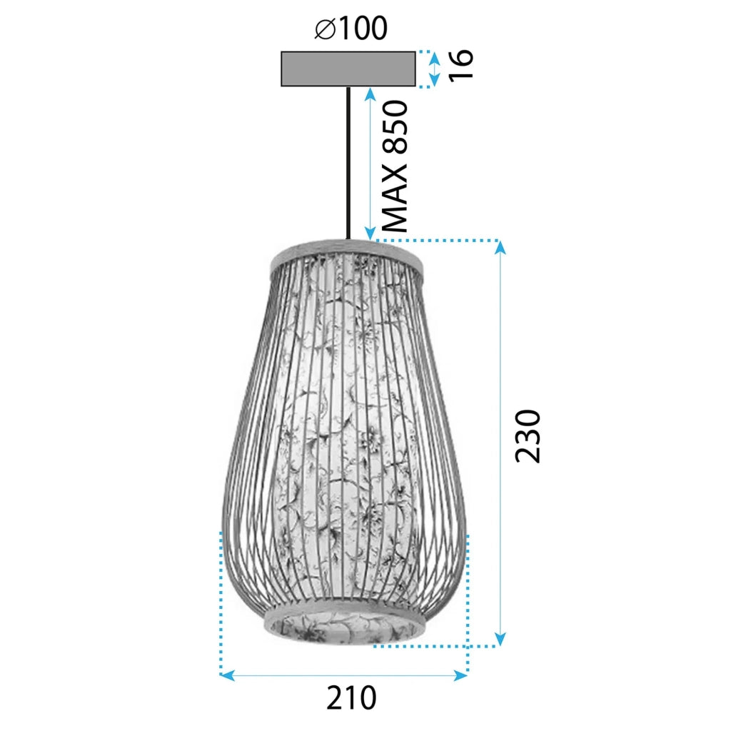 Lampada Da Soffitto Bamboo APP1635-1CP