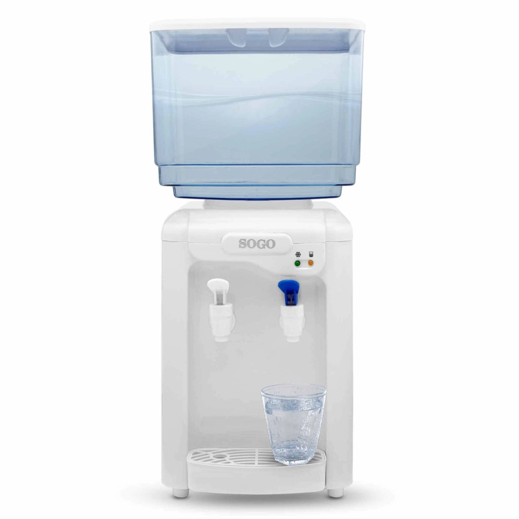 Dispenser acqua elettrico con raffreddamento, serbatoio 7 litri, doppio rubinetto ambiente e fredda 65W - SOGO