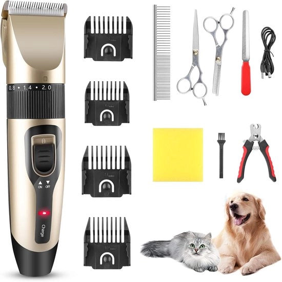 Tondeuse Professionale per Cani e Gatti - Acqua Resistente, Silenziosa e Potente