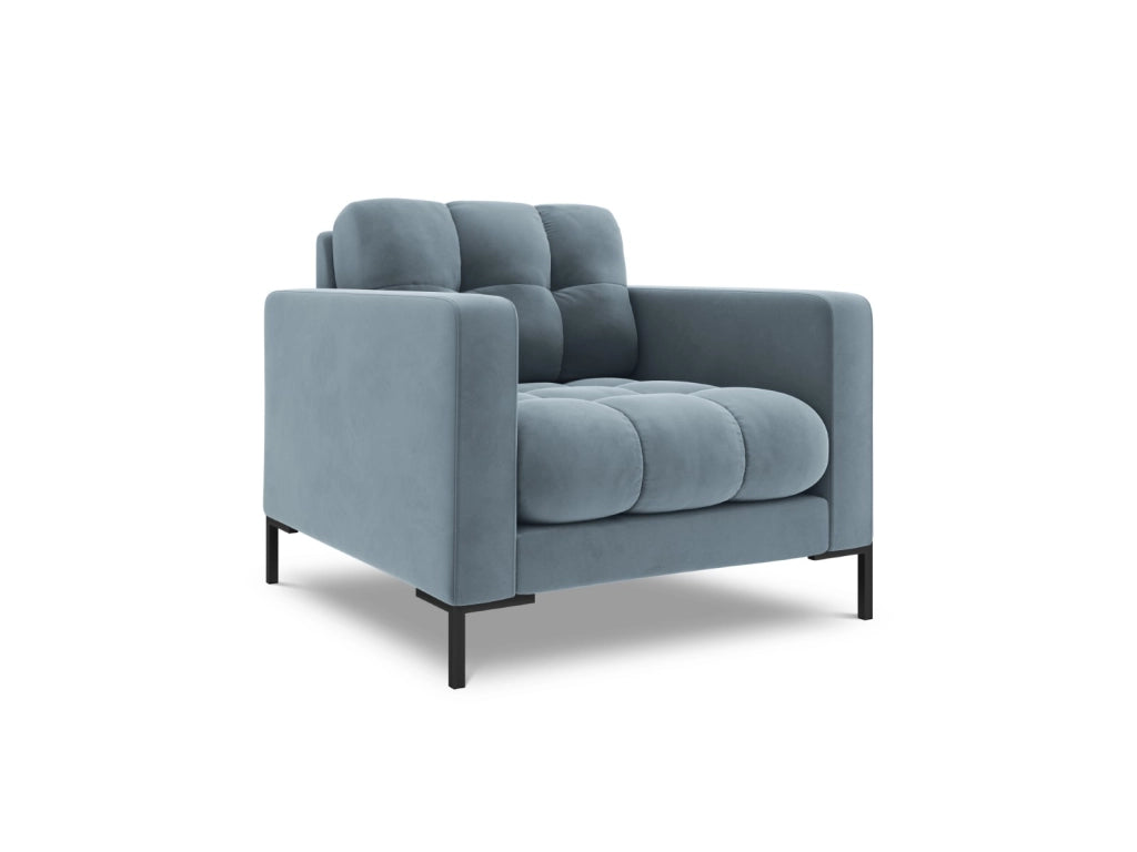 Cosmopolitan Design - Poltrona "Bali" in velluto azzurro 