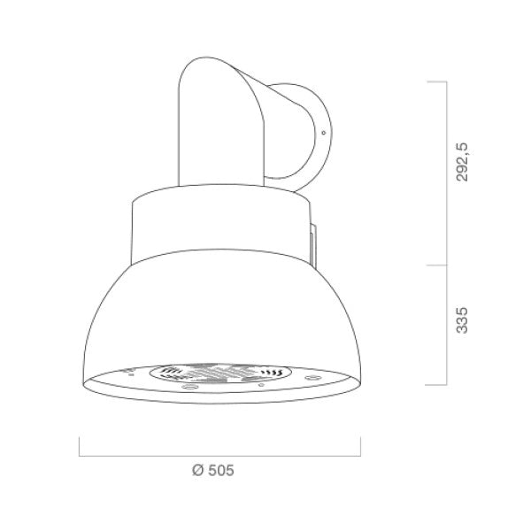 Cappa aspirante BELL in acciaio inox rame specchiato cm 50