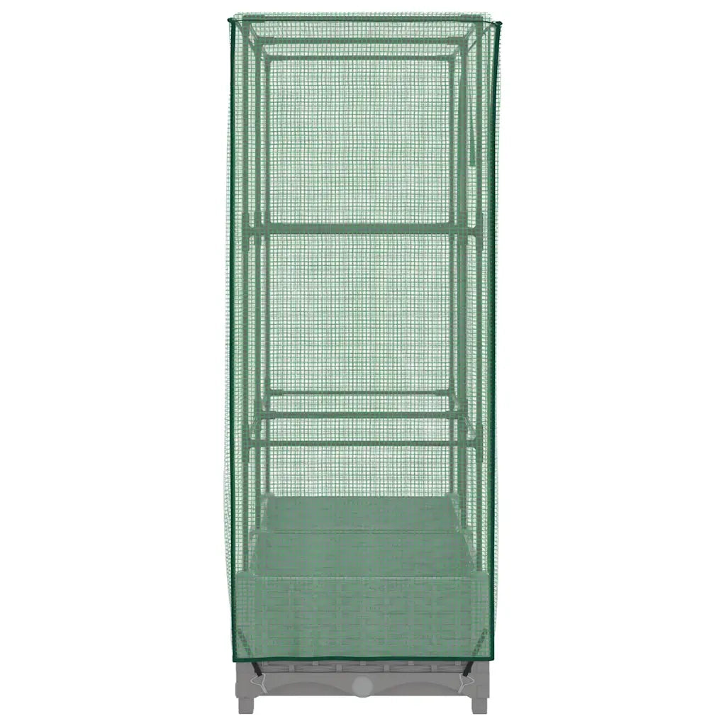 Letto Rialzato con Copertura Serra Effetto Rattan 80x40x123 cm 4015852