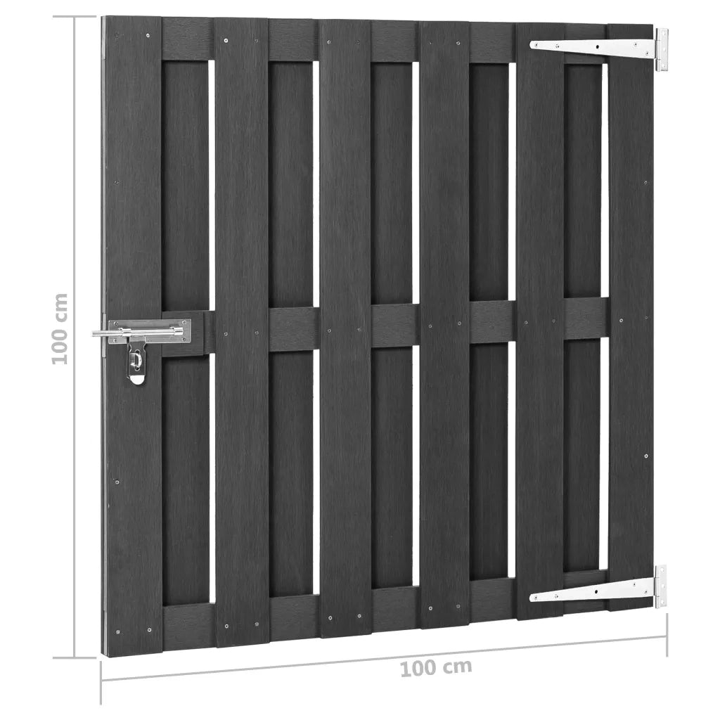 Cancello da Giardino in WPC 100x100 cm Grigio CFW2206248