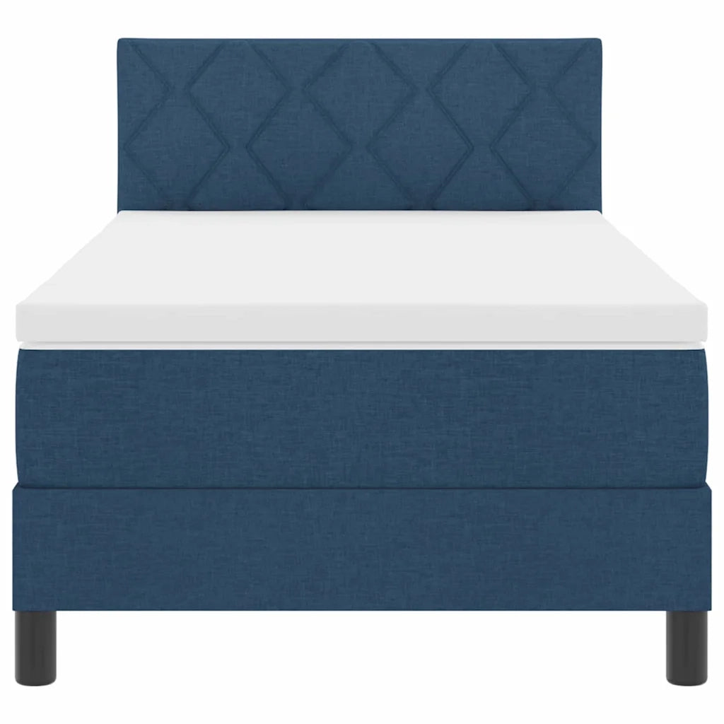 Letto a molle con materasso Blu 90 x 190 cm Tessuto 3338733