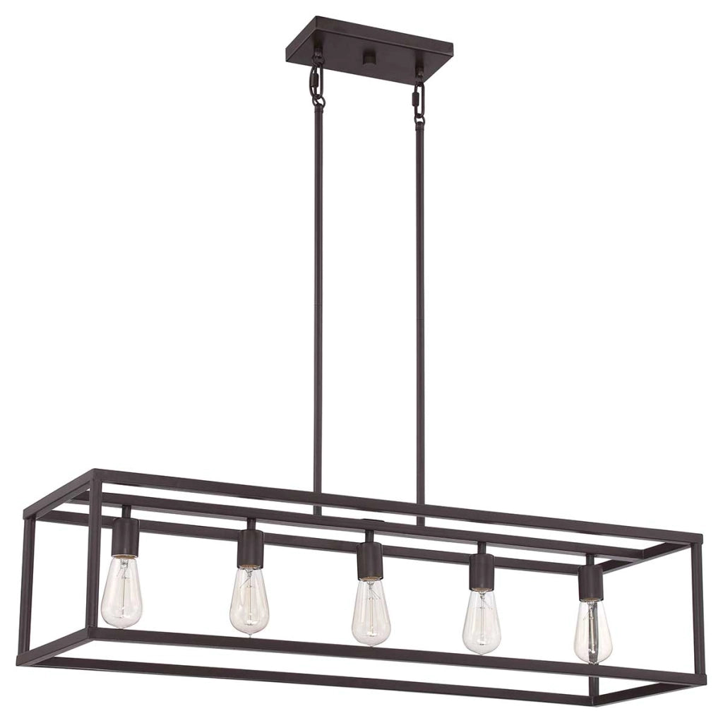Lampada a sospensione Quoizel New Harbor bronzo 5xE27