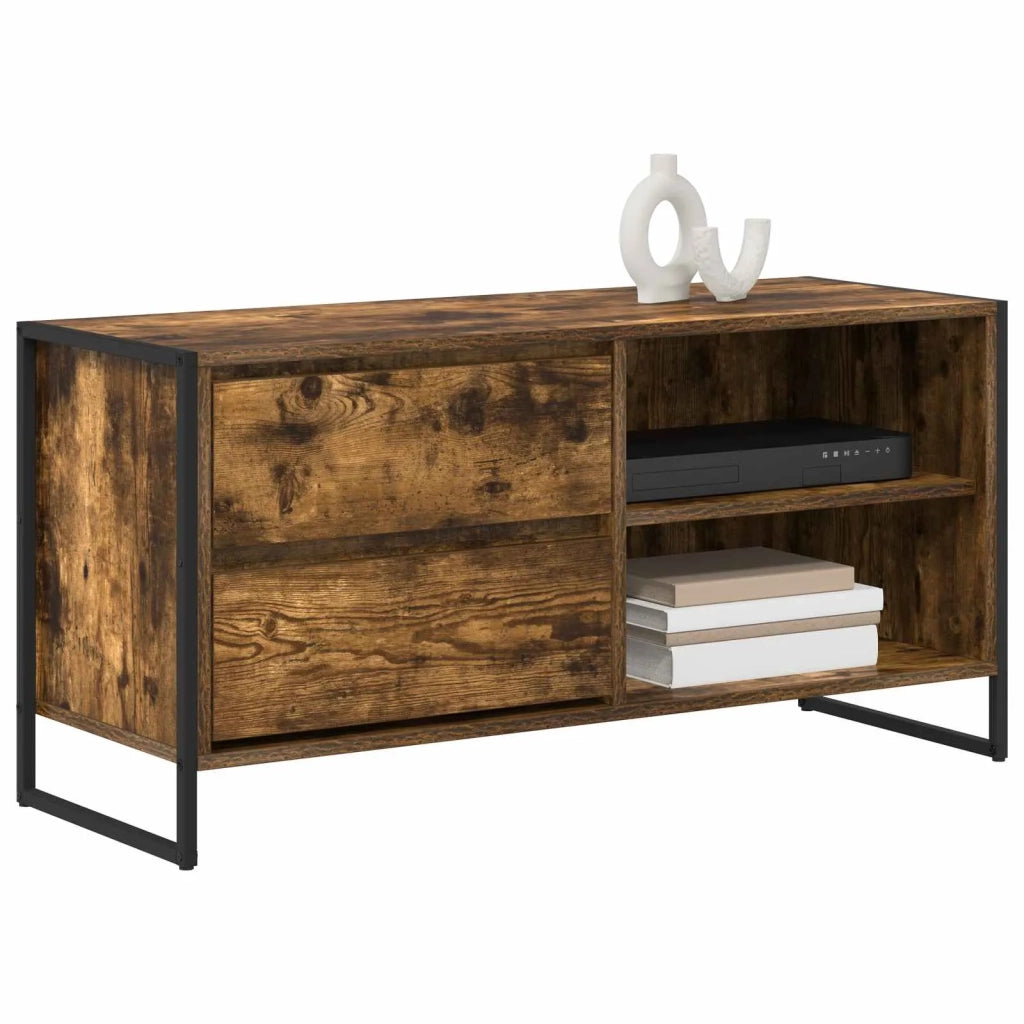 Mobile TV | Armadietto TV | Mobile Porta TV Quercia Fumosa 100 x 36 x 49,5 cm Legno multistrato