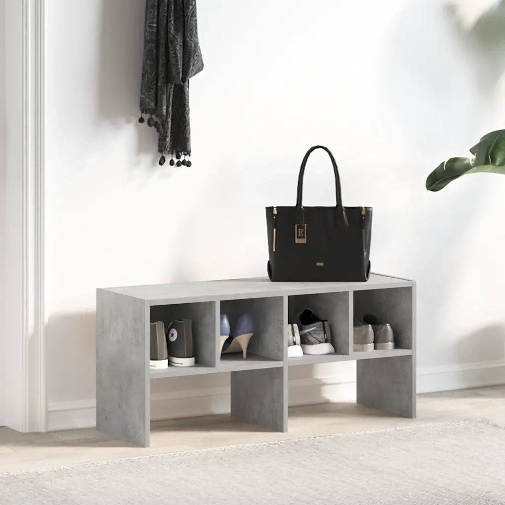 Scarpiera | Mobile per scarpe Impilabile Grigio Cemento 89,5x30x40 cm