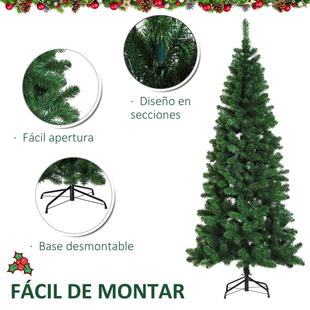Albero di Natale Artificiale 210 cm 631 Punte ¨C Minimal ¨C Verde