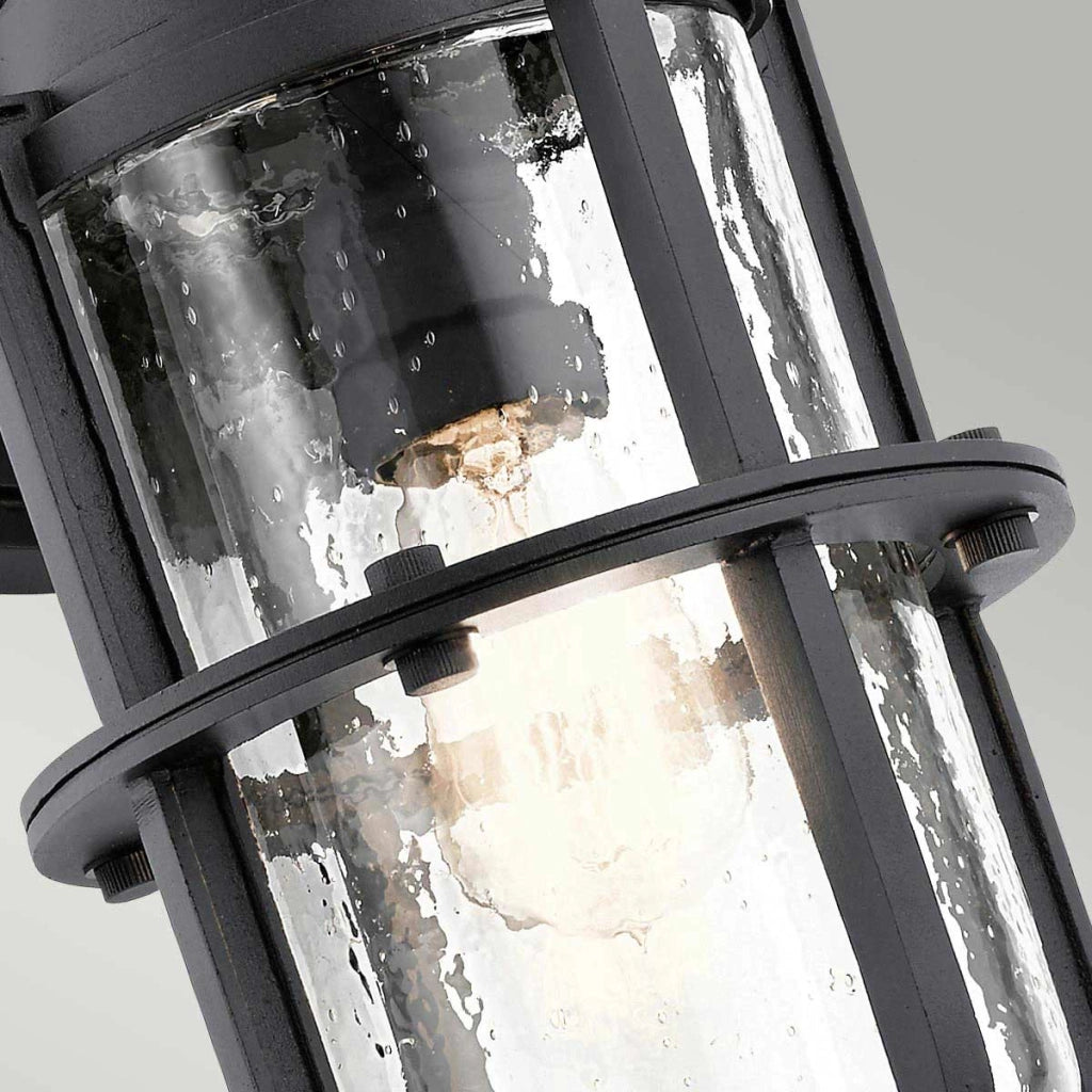 Applique esterna nero testurizzato E27 60W Suri Kichler