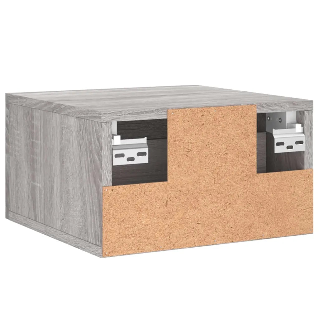 Comodini a Muro 2 pz Grigio Sonoma 35x35x20 cm 829865