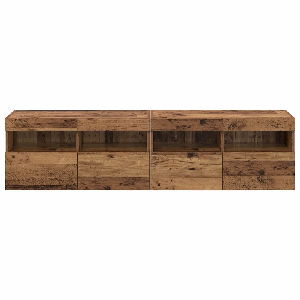 Mobiletti TV da Parete 2 pcs Legno vecchio 80 x 30 x 40 cm 882978