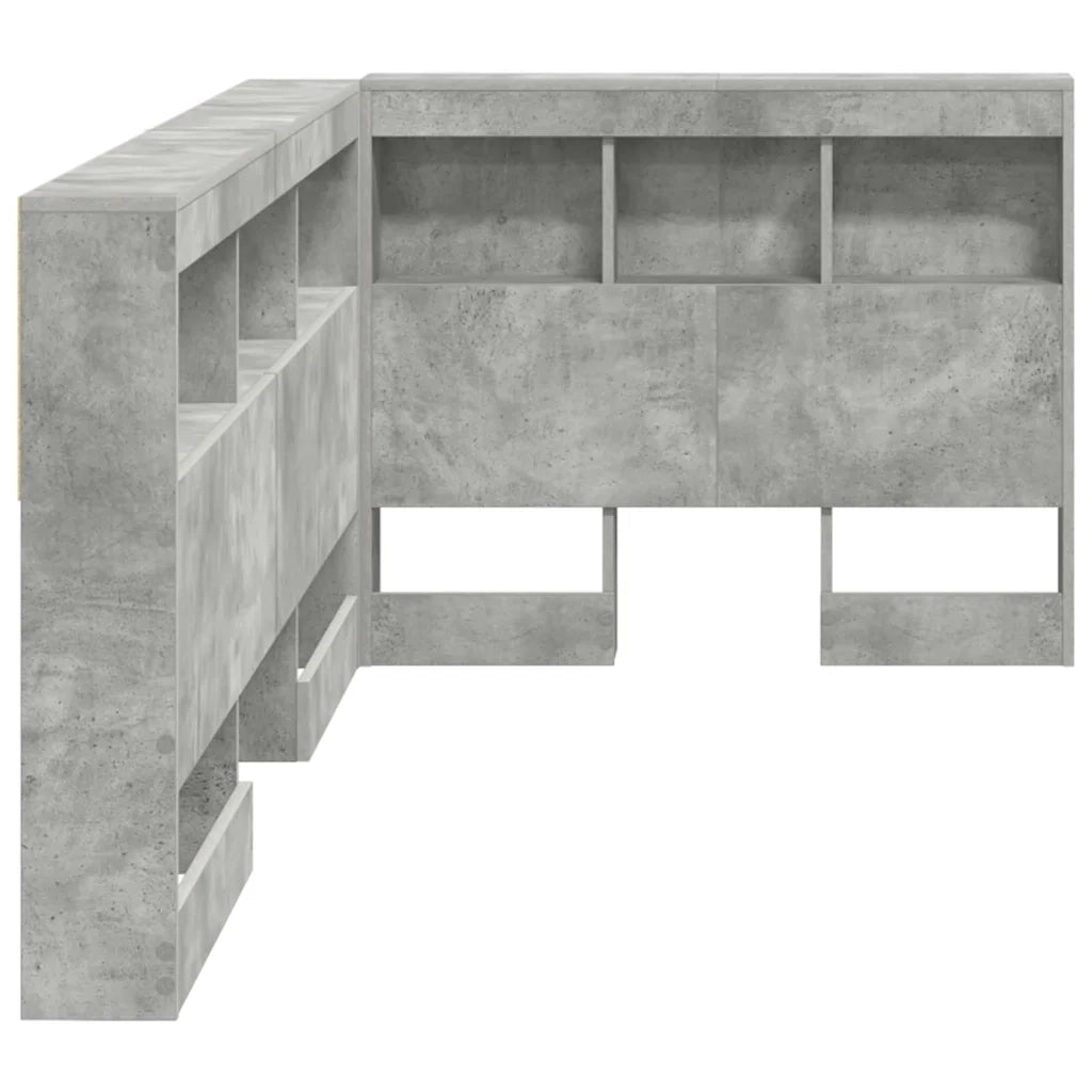 Testata contenitore Grigio cemento 90 cm Legno multistrato 3335456
