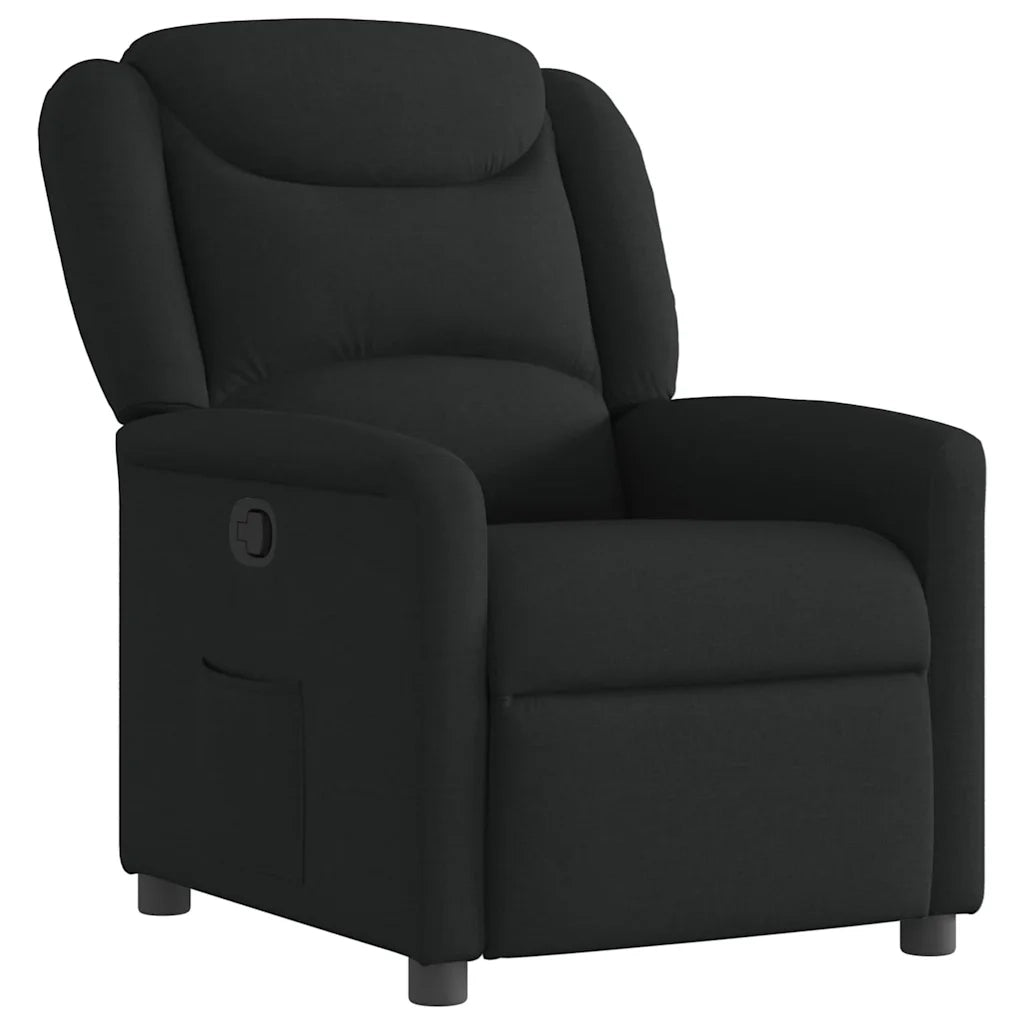 Poltrona Reclinabile in Tessuto Nero 4015598