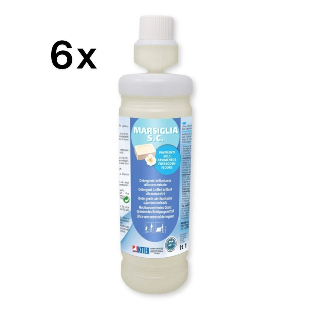 Marsiglia SC 1 LT x 6 pz, Detergente Quotidiano Pavimenti Profumo Intenso | Kiter