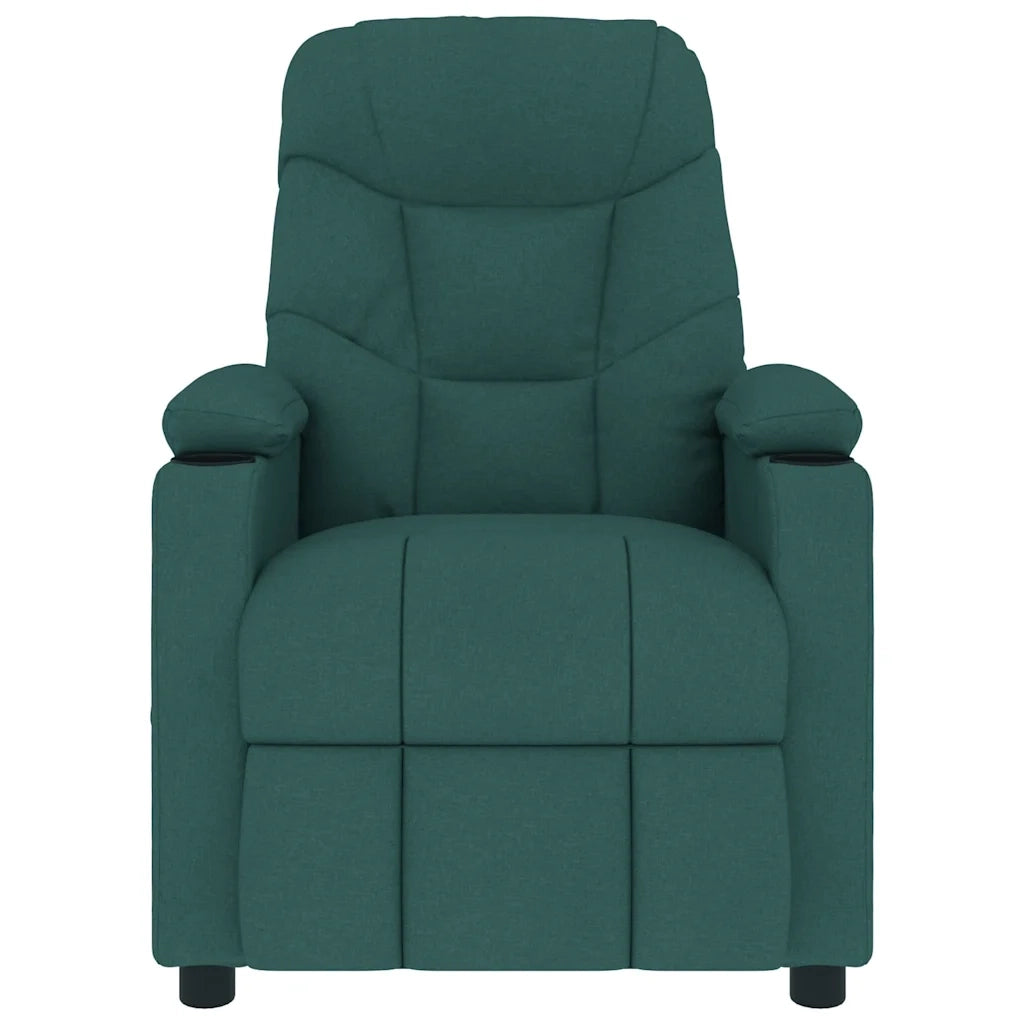 Poltrona Massaggiante Verde Scuro in Tessuto 339098
