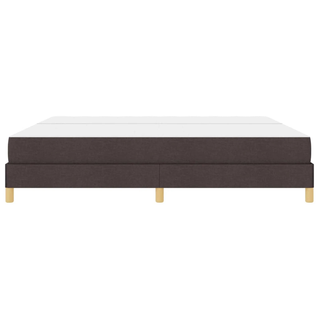 Letto a molle con materasso Marrone Scuro 200 x 200 cm Tessuto