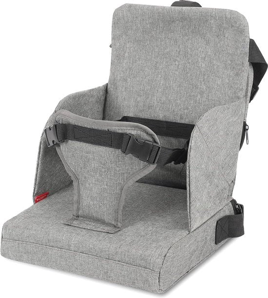 Sedile Elevatore per Bambini e Bimbi - Cuscino Elevatore per Bambini con Supporto Antiscivolo in Grigio Lavabile