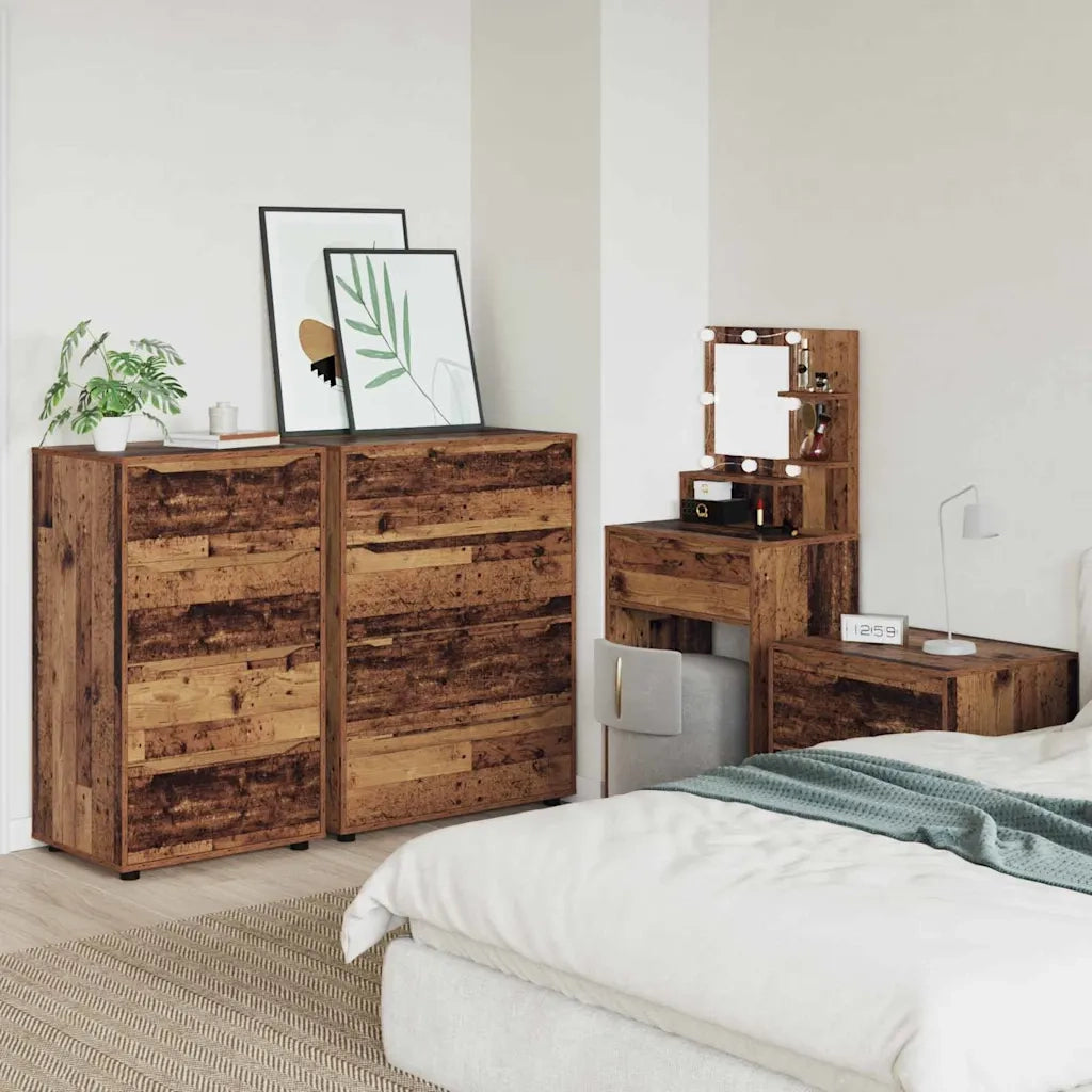 Armadi di Stoccaggio 2 pcs Legno vecchio 60 x 48 x 105 cm
