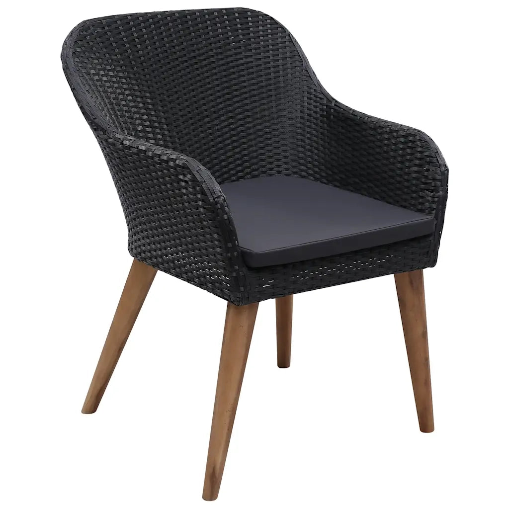 Set da Pranzo da Giardino 9 pz Nero 3067920