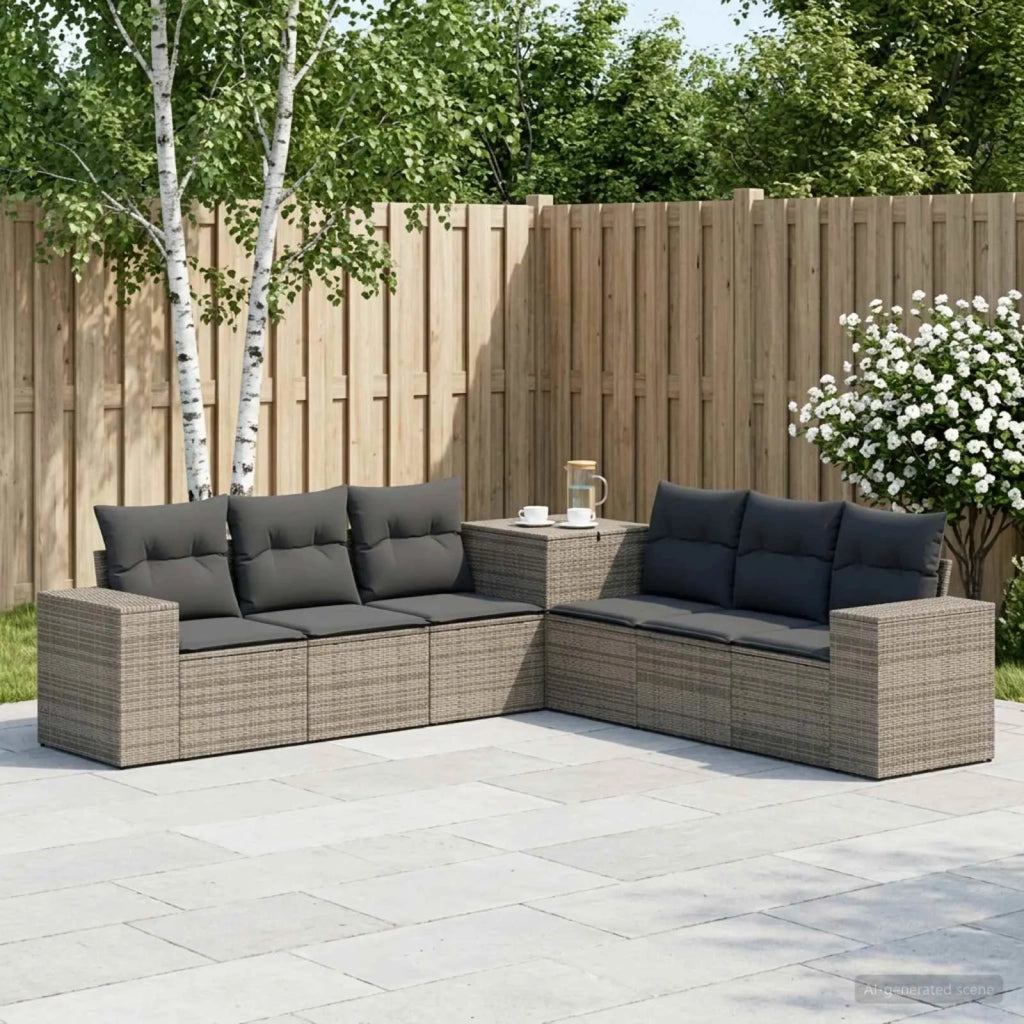 Set di divani 7 pz Grigio e Grigio Scuro 3448844