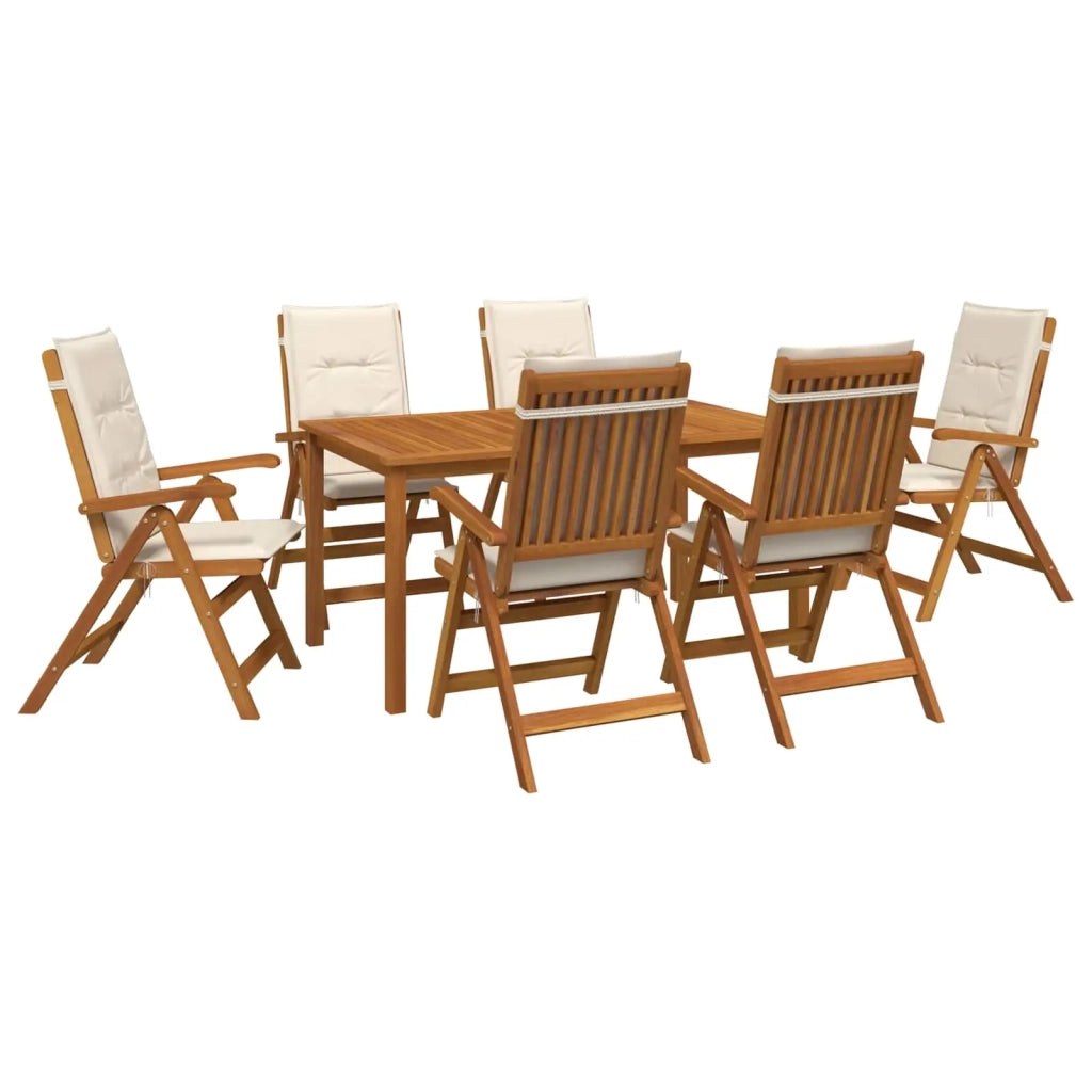 Set da pranzo da giardino 7 pezzi Naturale 3434572