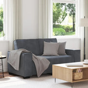 Divano a 2 Posti grigio scuro 160x78x84 cm in Velluto 4105011