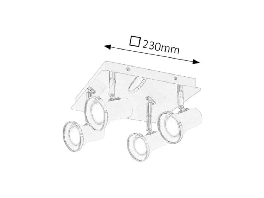 Faretto soffitto bianco GU10 4 luci Rabalux Steve 5500
