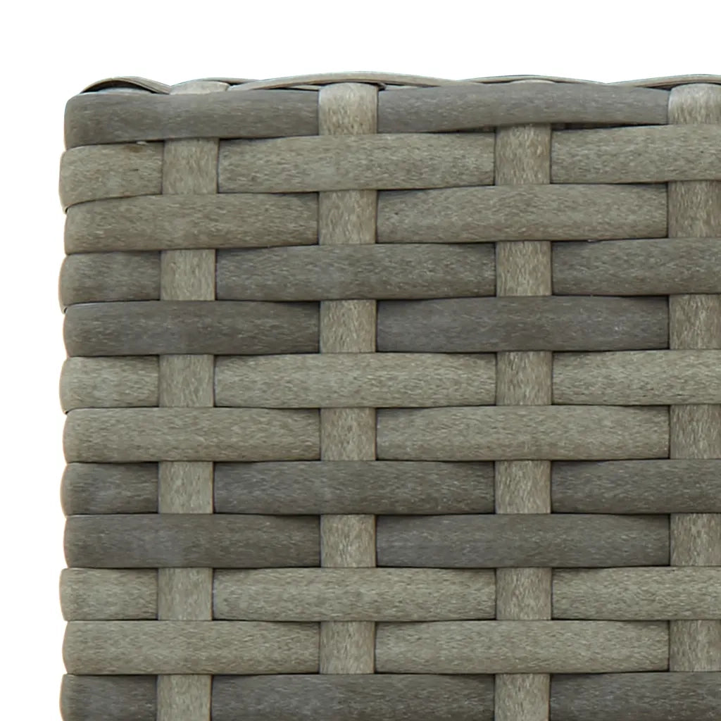 Sgabelli da Bar 4 pz in Polyrattan Grigio 362585