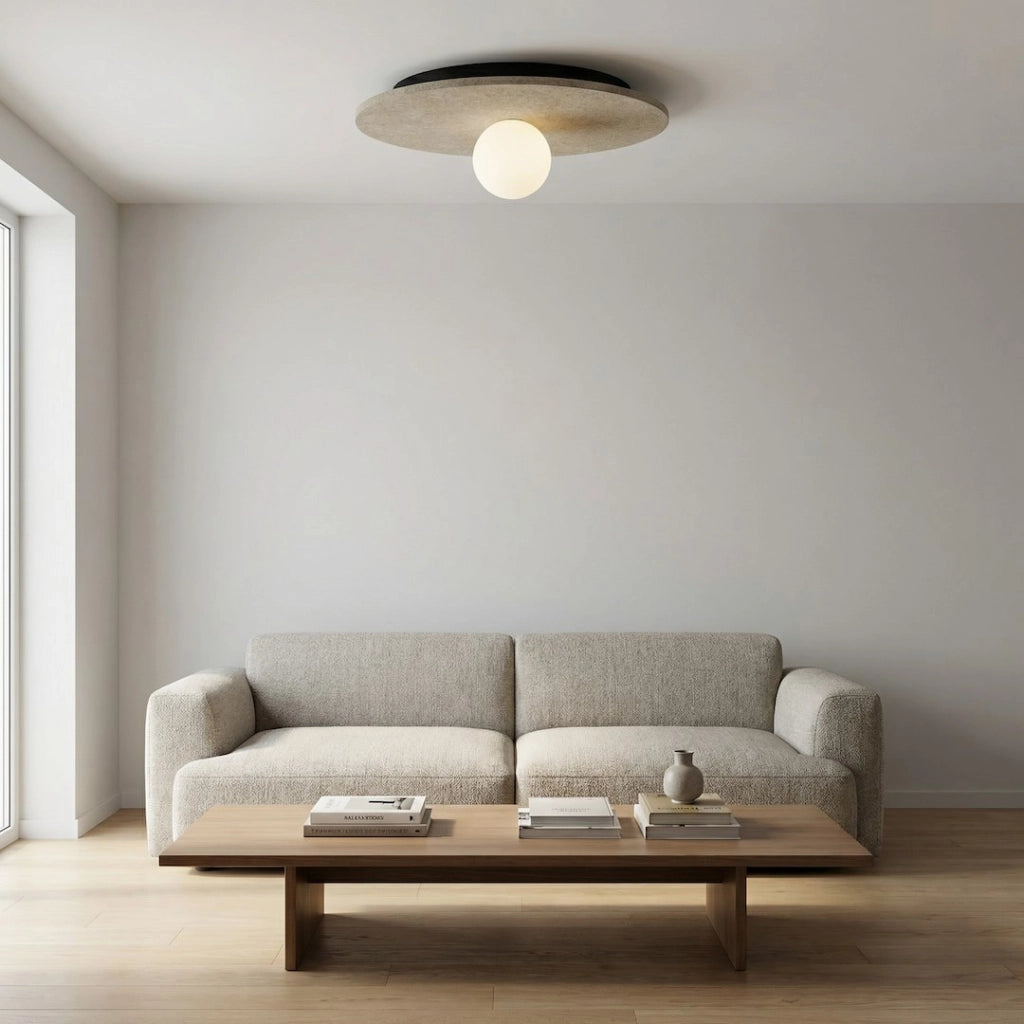 Lampada da soffitto CALMA beige feltro 1xG9 Emibig