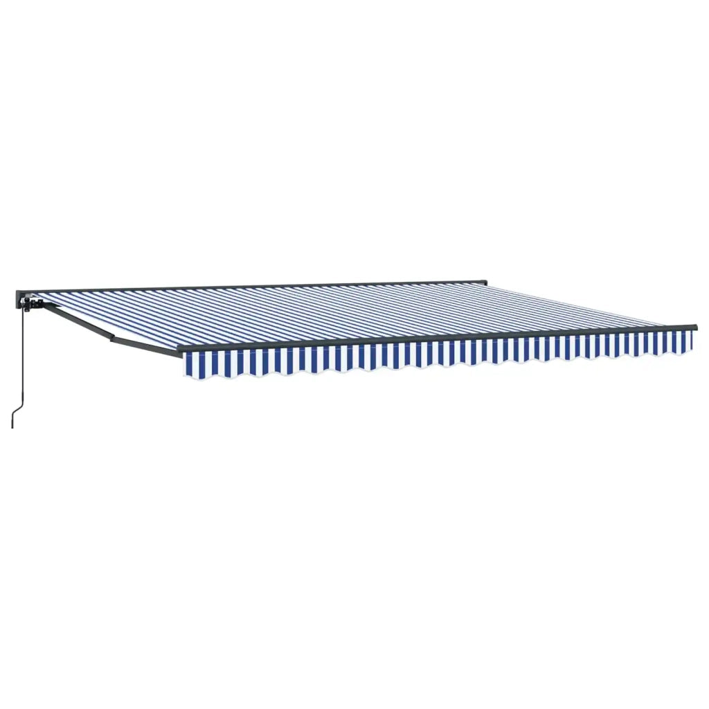 Tenda retrattile manuale Blu e Bianco 4,5 × 3,5 m 3420458