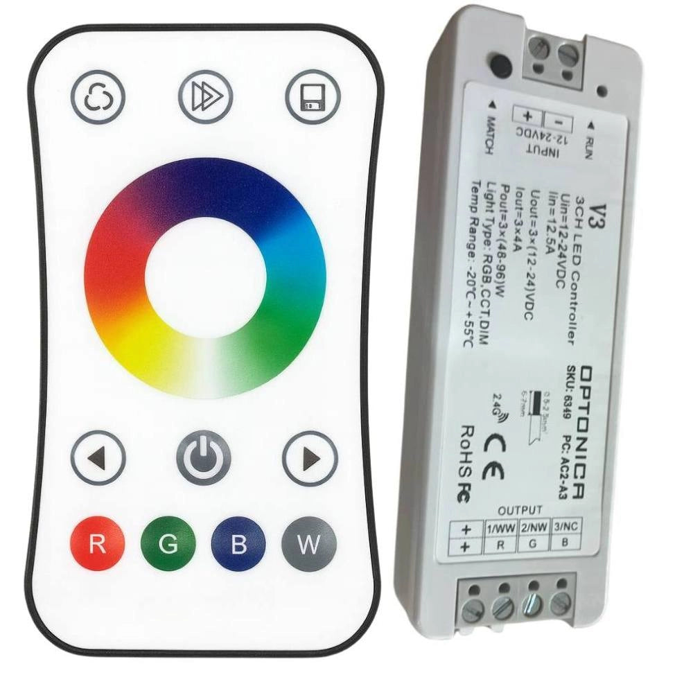 Telecomando led rgb professionale con ricevitore rf