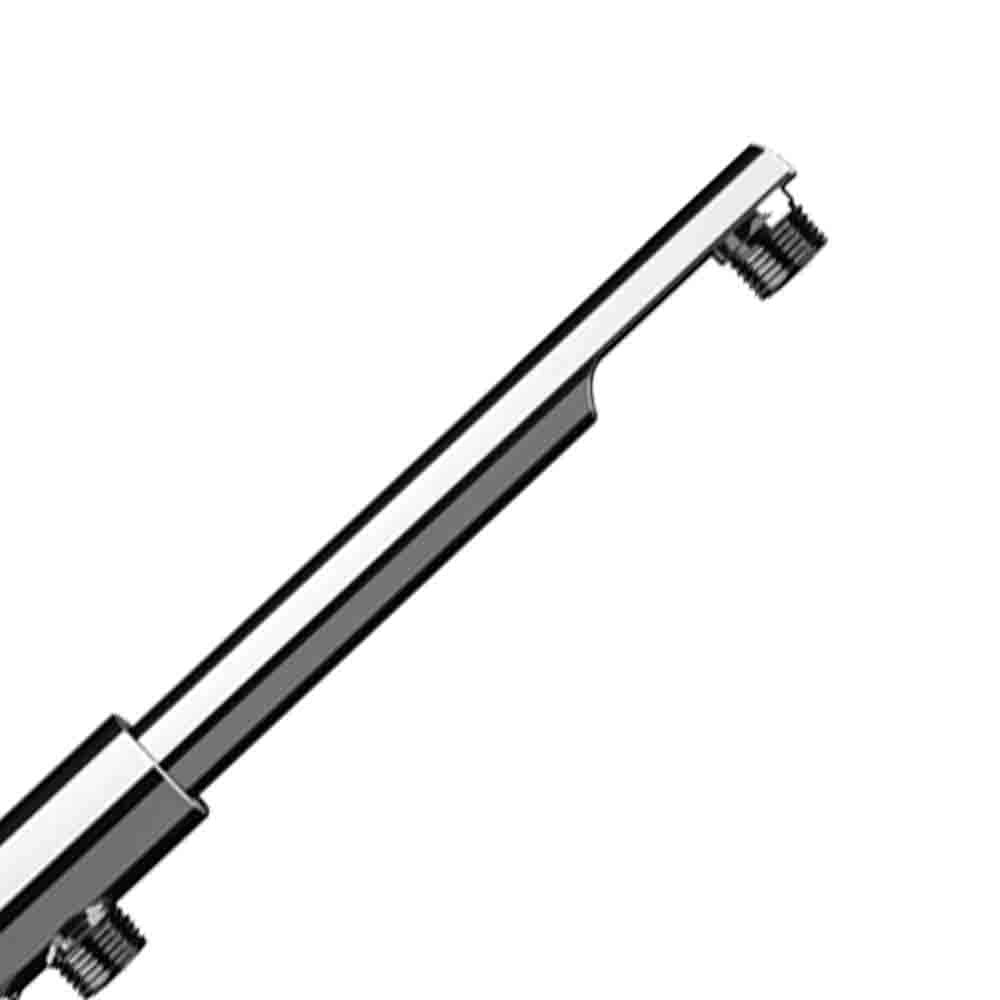 Braccio doccia minimal in ottone cromato 20 cm con deviatore